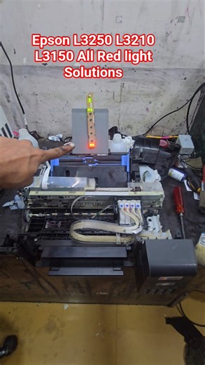 Epson L3250 L3210 L3150 L3115 L3116 All Red light Problem 100%Solutions #Allredlightprintererror
