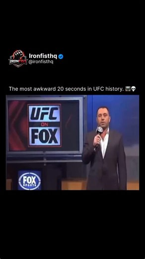 🥊 on Instagram: "The most awkward 20 seconds in UFC history. 📺💀 November 12, 2011. This was supposed to be the UFC’s massive breakthrough moment—the first-ever event broadcast live on network television (FOX). The production budget was huge, the anticipation was through the roof, and they brought out the absolute biggest legends in the sport to kick things off. It was supposed to be slick, professional, and high-energy. Instead, a brutal satellite delay turned the intro into a painful staring