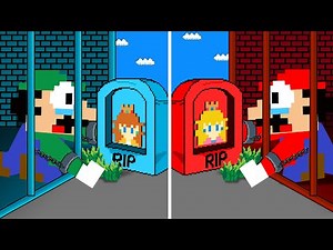 Doki Mario: Mario and Luigi R.I.P Peach and Daisy in Bowser Hot vs Cold Prison | Game Animation