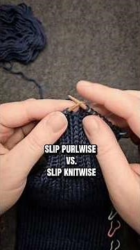 What it means to slip stitches purlwise or knitwise #knittingtutorial
