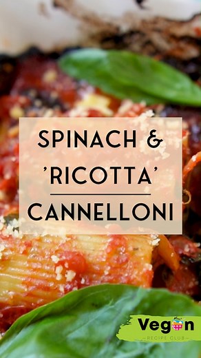 Happy #NationalPastaDay! Although the recipe is based on Cannelloni, you can use any fillable pasta you fancy for these vegan Spinach and vegan ‘Ricotta’ Cannelloni!  In this video we used classic Italian Pacchero Rigato semolina pasta, but why not try shells, or pop into a lasagne in place of bechamel sauce?  Find the full recipe - and thousands more - over on our webpage veganrecipeclub.org.uk | Vegan Recipe Club | Facebook