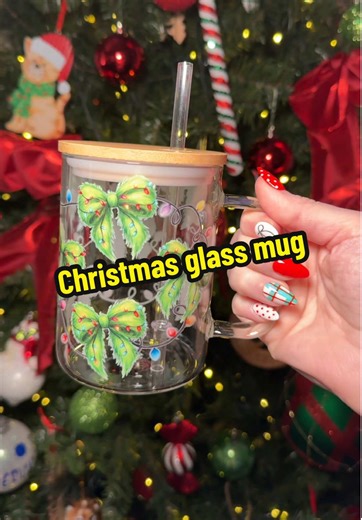 Cutest Christmas mug! #coffeemug #teamug #glassmug #coffeelovers #tiktokshopholidayhual