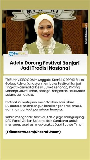 Adela Kanasya Ingin Festival Banjari Digelar Rutin, Perkuat Karakter Generasi Muda Lewat Seni Religi