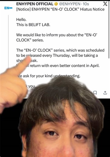 Cancellation of EN-O'CLOCK Season Due to Heeseung Content