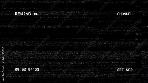 Rewind static noise overlays digital timecode, 10 second countdown, chaotic tv effects overlay for video editing projects, retro themes, glitch art.