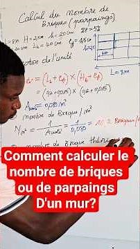 Comment calculer le nombre de briques ou de parpaings d'un mur ? #géniecivil #btp#chantier