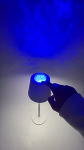 Shower Waterproof Lamp for Bathroom, Rechargeable Mood Light for Inside Shower with Color Changing & Dimmable 3 CCT, Ocean Wave Projector Lighting Water Ripple Light(White)