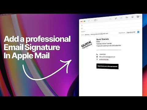 How to add a signature in Apple's Mail app on macOS