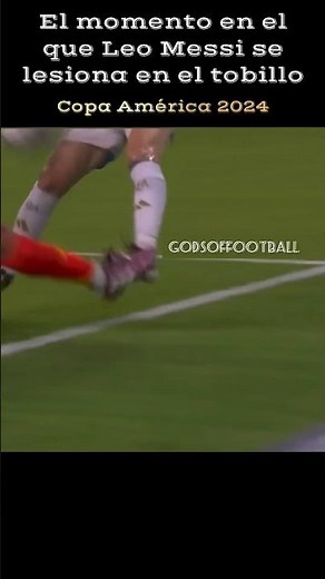 The exact moment Leo Messi injured his ankle in the 2024 Copa América final