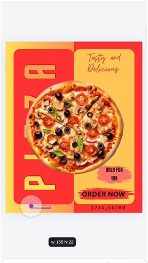 | How to Create a | Professional Pizza |Poster Design in Canva | #shorts #canva #pizza #food #art