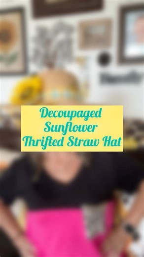 I know this is more of a "summery" hat and craft but as soon as I saw this $2 hat thrifting I just KNEW I wanted to decoupage it! Do we love it or do we love it?! @topfans #thriftflip #thriftfind #thrifted #thrifty #sunflowers | Manda Panda Projects