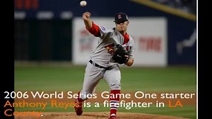 Former St. Louis Cardinals pitcher Anthony Reyes is among the hundreds of firefighters battling wildfires in Los Angeles. | KSDK News