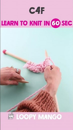 Learn to knit C4F cable stitch. Learn to knit in 60 seconds. Subscribe for more fun & easy tutorials