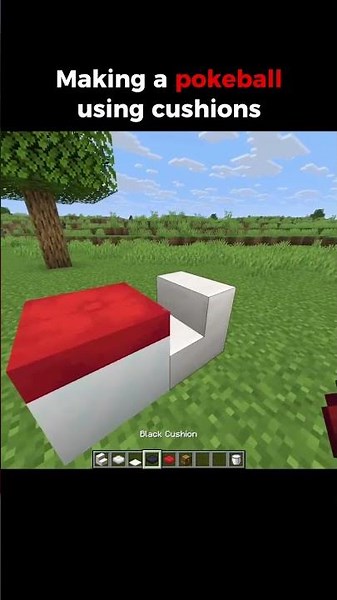 Making a pokeball using the NEW Minecraft Cushion... #minecraft