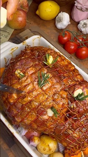 Slow Roasted Boneless Lamb Leg with Vegetables