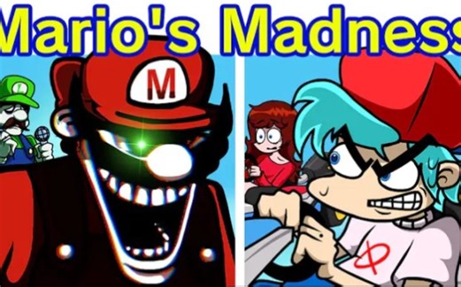Friday Night Funkin' VS Mario's Madness FULL WEEK + Cutscenes