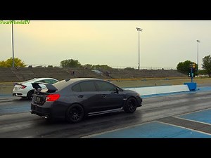 SUBARU WRX STI vs HONDA CIVIC Si DRAG RACING