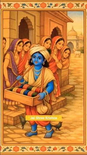 “Shyam Chudi Bechne Aaya… 💙Not just a song, it’s a feeling of devotion#shorts #bhakti