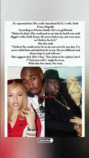2pac and faith evans story resurfaces 👀🔥 #2pac #biggie #faithevans