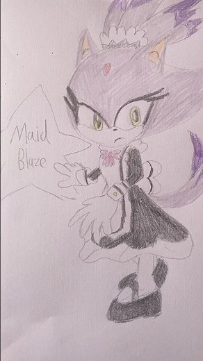 I drew Maid Blaze! #blazethecat