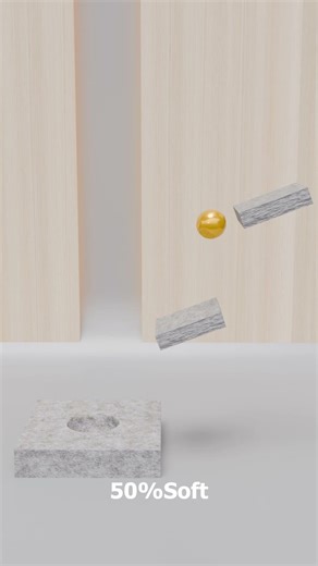 0% vs 100% Softness 3D Soft Body Simulation #3d #shorts #blender