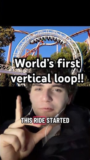 is this the MOST iconic coaster element?? 🤔 #rollercoaster #loop #magicmountain #history #sixflags