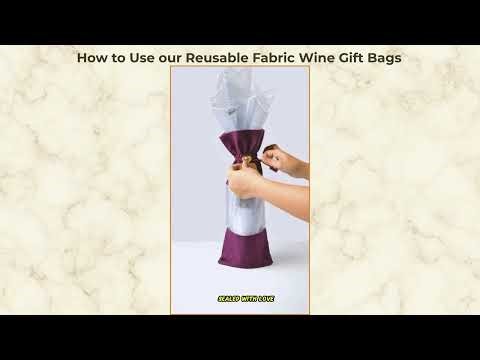 How to use reusable fabric wine gift bags reel jpg