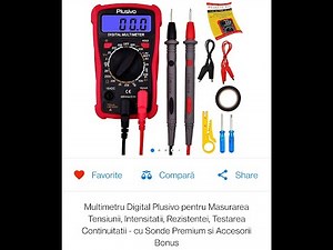 Multimetru Digital Plusivo review si teste