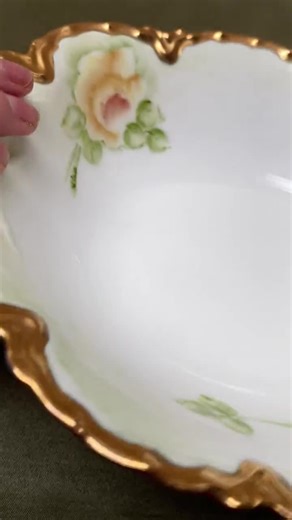 Vintage Haviland France Serving Bowl: Hand-painted Yellow Roses, Gold Trim - Etsy