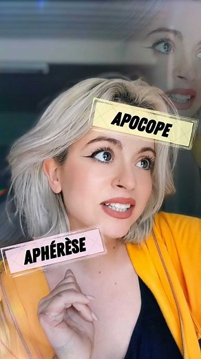 Athéna Sol on Instagram: "Qui ne connaît pas la différence entre une apocope et une aphérèse, voyons ?! J’en suis toute émue ! Bon ap’ mes pompotes ! Les autres, abonnez-vous pour devenir mes potes à la compote. #languefrancaise #francais #french #vocabulaire"
