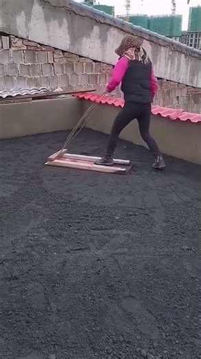 Clever Homemade Tool Turns Flat Asphalt Roof