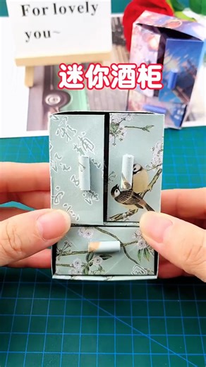 Mini wine cabinet origami tutorial, so beautiful