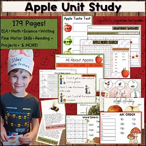 Apple Life Cycle, Apple Crafts,  Apple Activities, Worksheets, Centers, & Games