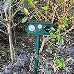 2025 Deer Cat Squirrel Rabbit Repellent Outdoor Solar Ultrasonic Animal Repeller Waterproof Dog Deterrent with Flash Light Motion Sensor to Keep Skunk Coyote Raccoon Rodent Possum Out of Garden(4Pack)