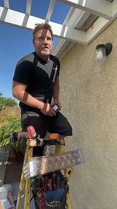 93K views · 1K reactions | #howto #stringlights #stepbystep #homeimprovement #tooldemo #drill #wire #foryou #electrician #backyard #homedecor #lighting #contractorlife #fyp? | Virginia Gadson | Facebook