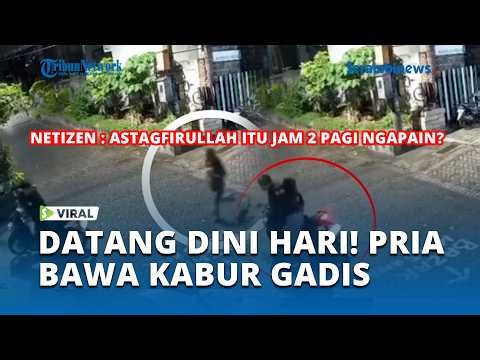 CCTV Captures Man Arriving Early in the Morning, Suspected of Kidnapping Girl in Surabaya