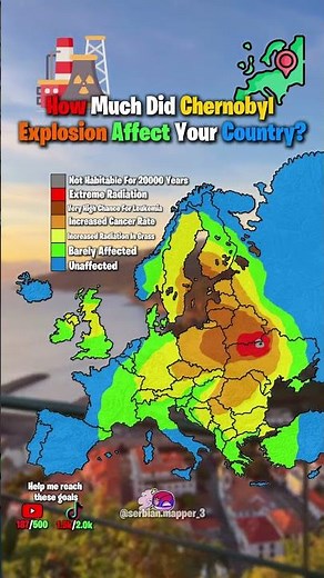 ☢️🌍 How Much Was Your Country Affected by the Chernobyl Explosion? 😨#mapper #map #geo