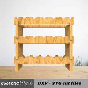 Wine Rack CNC Router Files for Wood Dwg Cdr Dxf SVG Eps Pdf AI - Etsy
