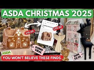 ASDA CHRISTMAS DECORATIONS 2025 | Designer Looks. ASDA Prices. 🎄✨ Shop With Me