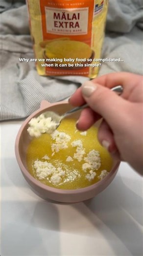 3 Ingredient Baby Meal | Homemade Baby Cheese + Polenta (6 Months+) #babyrecipes