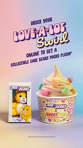 54 reactions · 14 shares | Just like Love-a-Lot Bear, we want to share the love with our NEW Care Bears Love-a-Lot Swirl! Order online to get a collectible Care Bears Micro Plush!* ☁️ *Valid at participating locations and while supplies last. | sweetFrog Premium Frozen Yogurt | Facebook