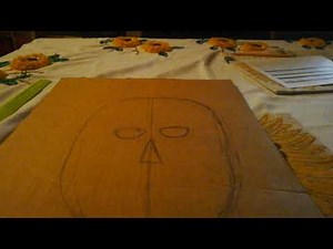 How to make a cardboard Jason mask part 1