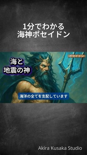 Poseidon, the sea god, explained in 1 minute #Greek mythology #explanation #shorts