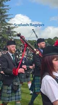 Drum Major leads Dufftown Massed Pipes and Drums #Bagpipes #tartanarmy