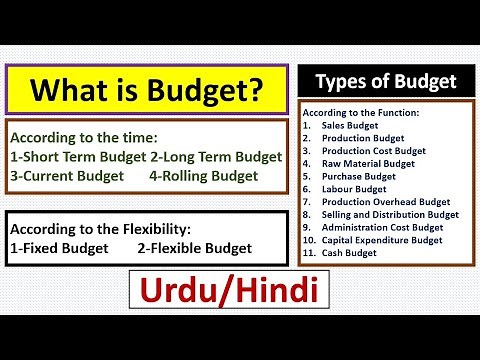 What is Budget? Types of Budget-Classification of Budget w.r.t Time Flexibility & Functions