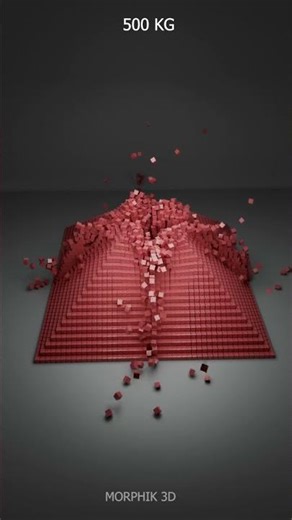 15,000kg Ball vs 30,000 Blocks 💥 | Ultra Satisfying Blender Physics Simulation