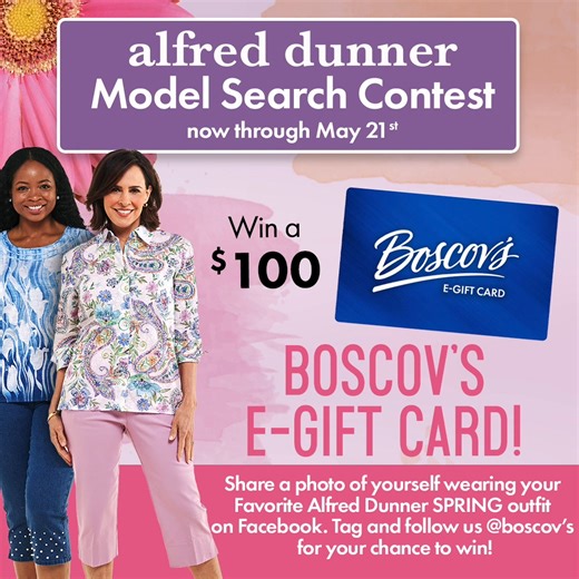 24 reactions · 140 shares | WANTED: Real People to Star in Boscov's Ad! Could you be our next Alfred Dunner model? Enter for a chance to win a $250 shopping spree & star in our ad photoshoot! Submit your photo wearing your fave AD outfit now! | Boscov's | Facebook