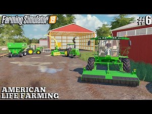 CUTTING GRASS w/ JOHN DEERE W260, Fertilizing Rice | American Life Farming |Farming Simulator 19| #6