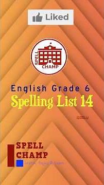 S180 English Grade 6 Spelling List 14 #shorts #spellingwords #spellinglist #spelling #english