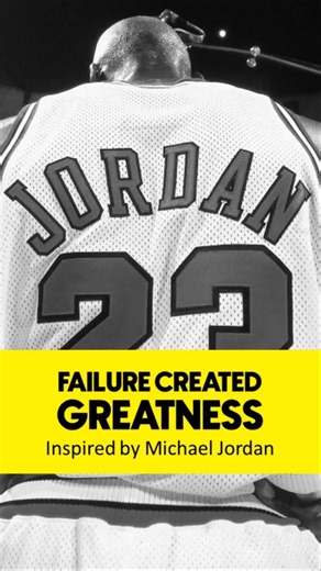 HE FAILED THOUSANDS OF TIMES, THAT’S WHY HE WON - inspired by the life story of Michael Jordan.